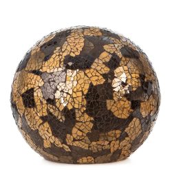 Glass Black/gold - Staande bol