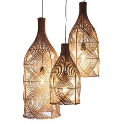 Rattan - Hanglamp Bottle