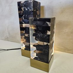 Versteend hout - Tafellampje Arjuna