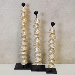 Verticale schelpenstandaard 'Pinang' Set 3