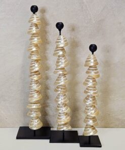 Verticale schelpenstandaard 'Pinang' Set 3