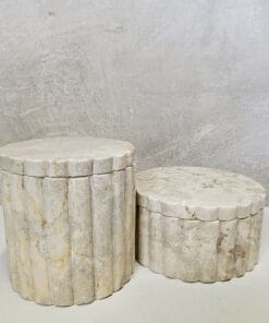 Potjes marmer crème