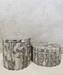 Potjes marmer grijs