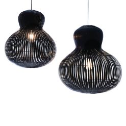 Bamboe hanglamp Labu black