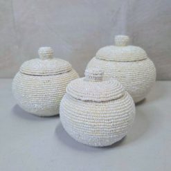 Kralenpotjes bol. Parelmoer set 3