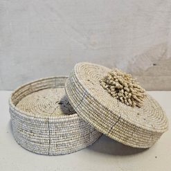 Kralenonderzetters set 6 - Crème