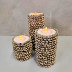 Kandelaar kauri schelpen - set 3