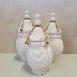 Kralenpotjes 'Tary'. Set 3. Wit