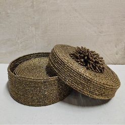 Kralenonderzetters set 6 - Goud